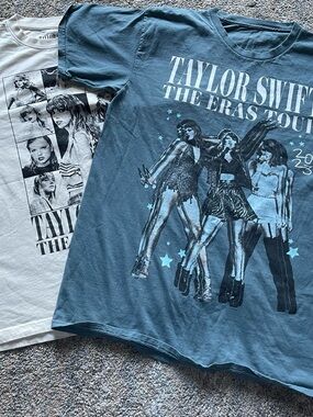 Blue Long Sleeve Graphic Tee - Taylor Swift The Eras Tour